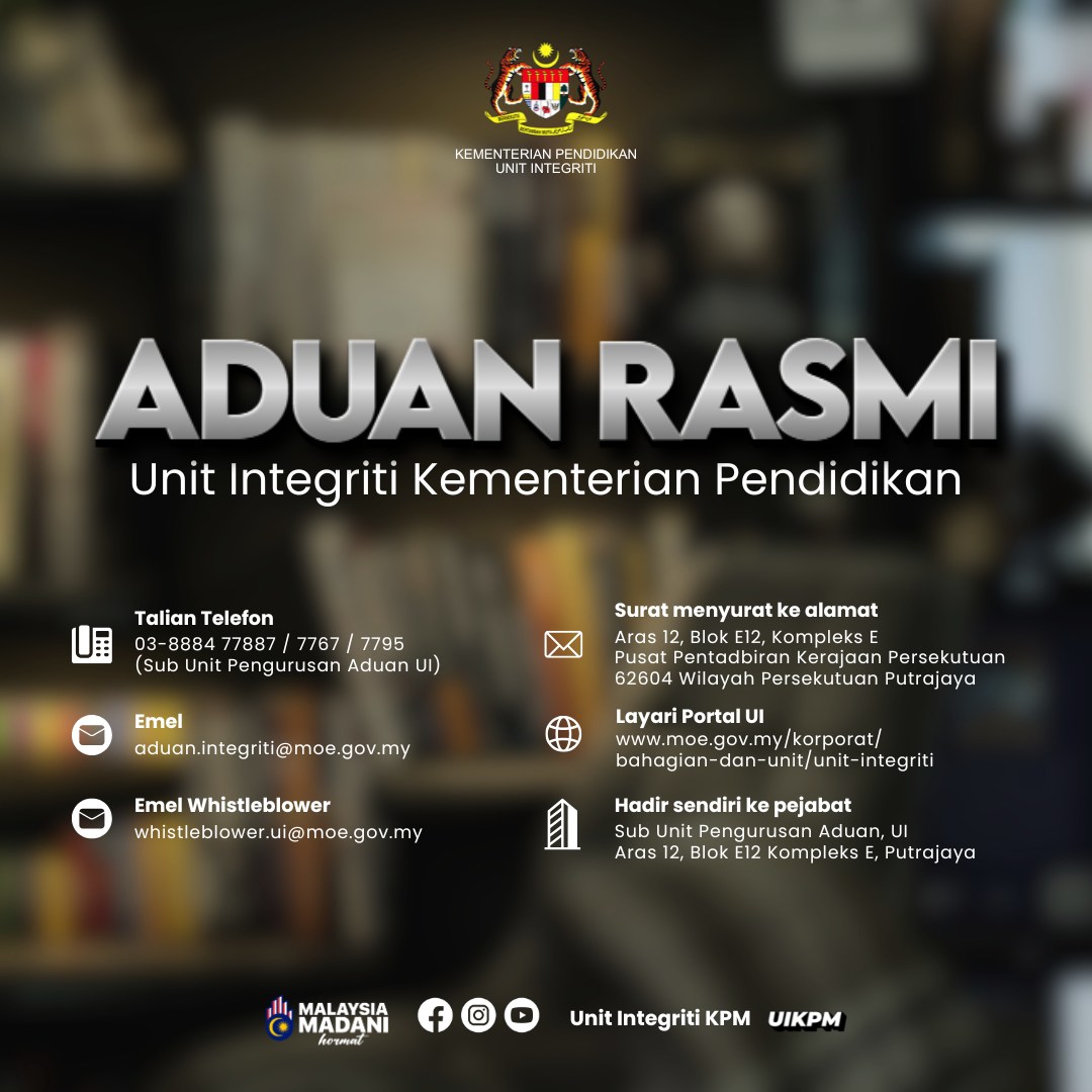 LAPORKAN SALAH LAKU WARGA KPM... - Unit Integriti KPM | Facebook