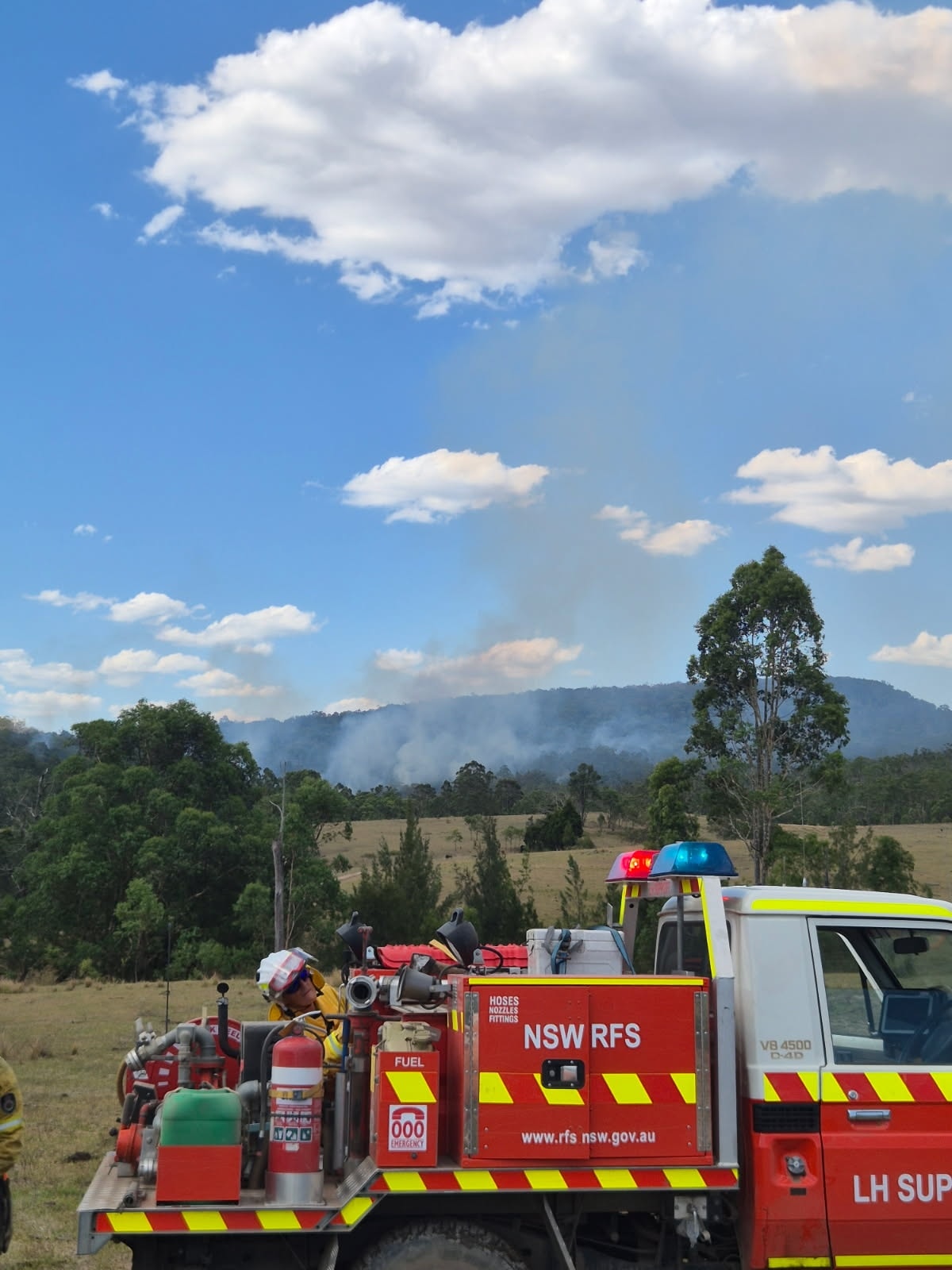 NSW RFS Dungog Brigade - Our Cat 1 waiting for the children to climb on ...
