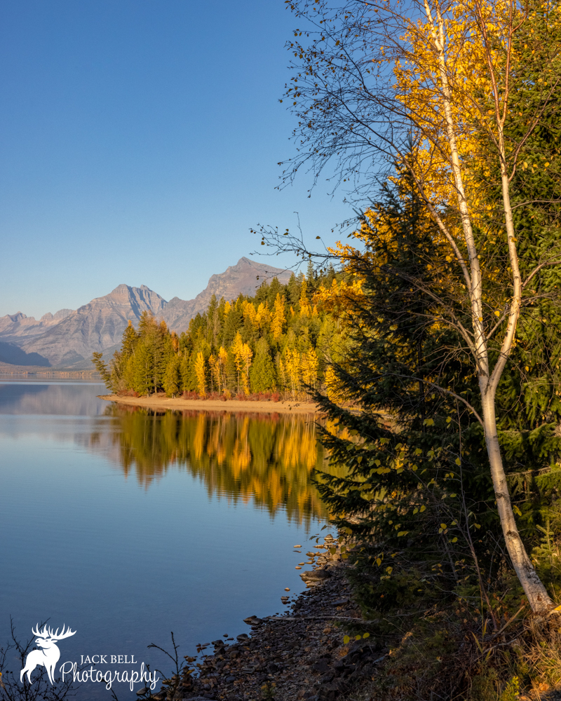 Lake McDonald at Glacier National Park. The autumn breeze whispers