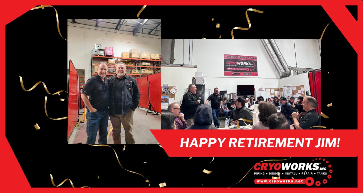 CryoWorks, - Happy Retirement to our own Jim Crane! 🎉 CryoWorks is ...