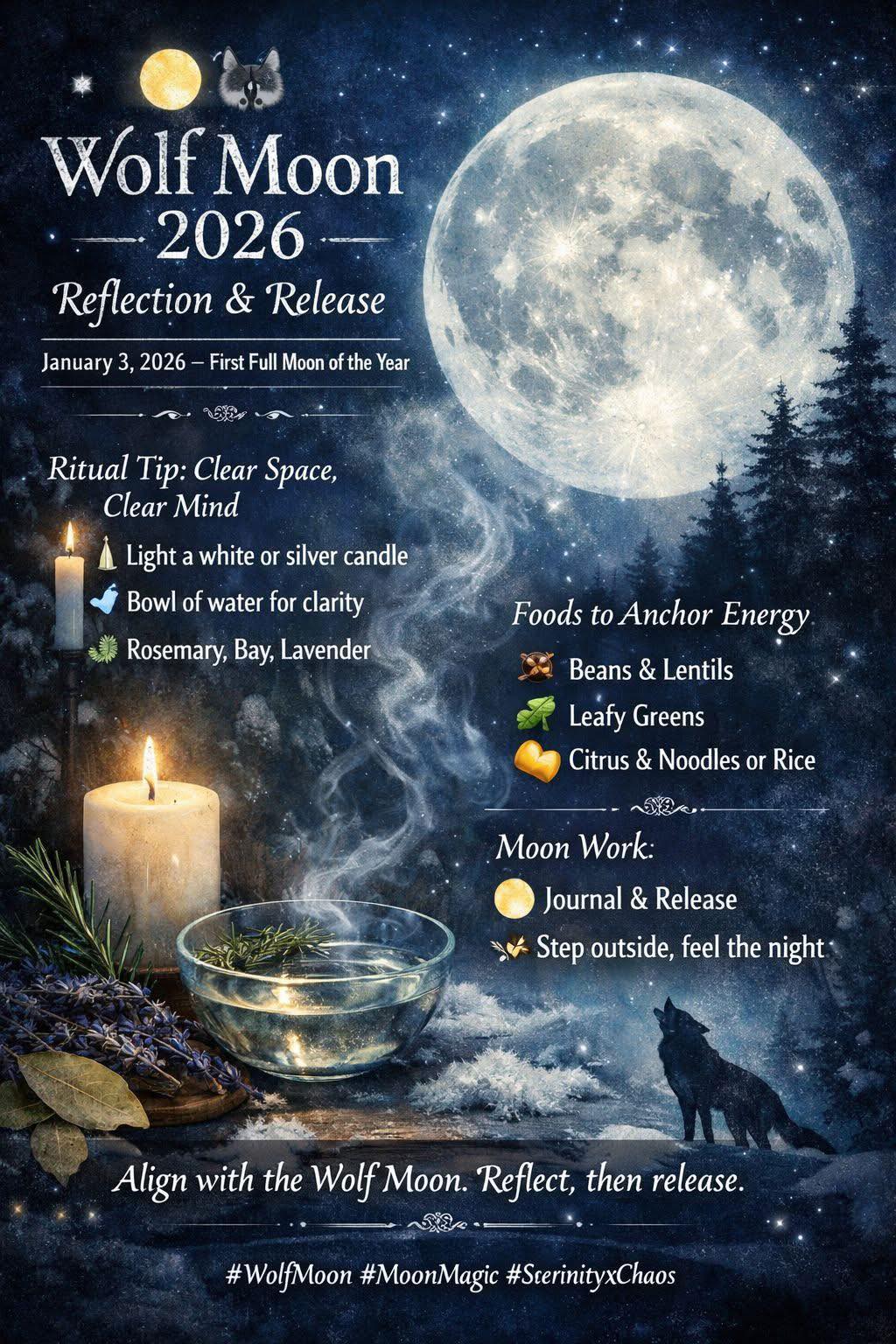 The Enchanted - 🌕🐺 Wolf Moon 2026: Reflection, Release & Alignment ...