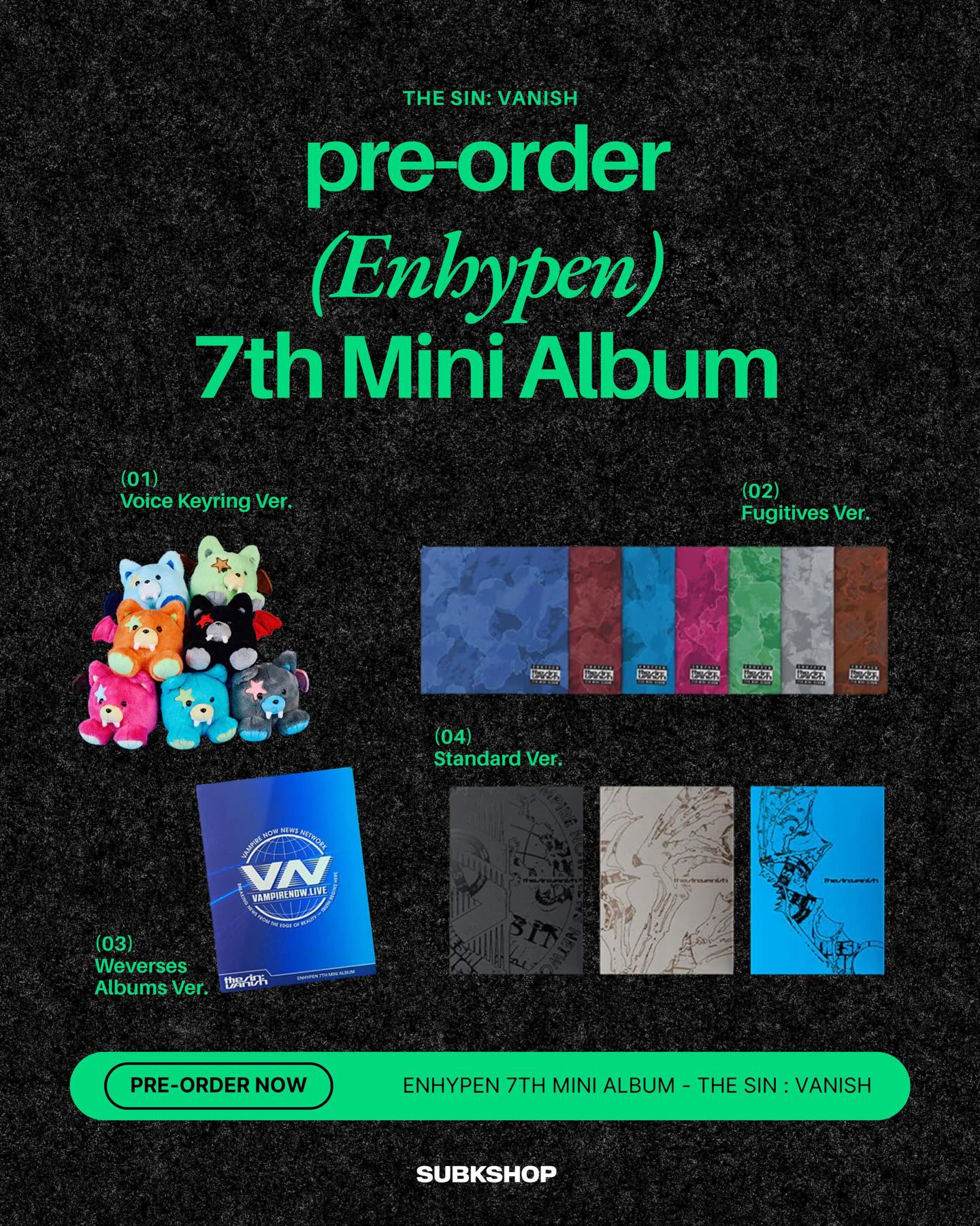 ENGENE ‼️ Pre-order all versions of ENHYPEN 7TH MINI ALBUM - THE