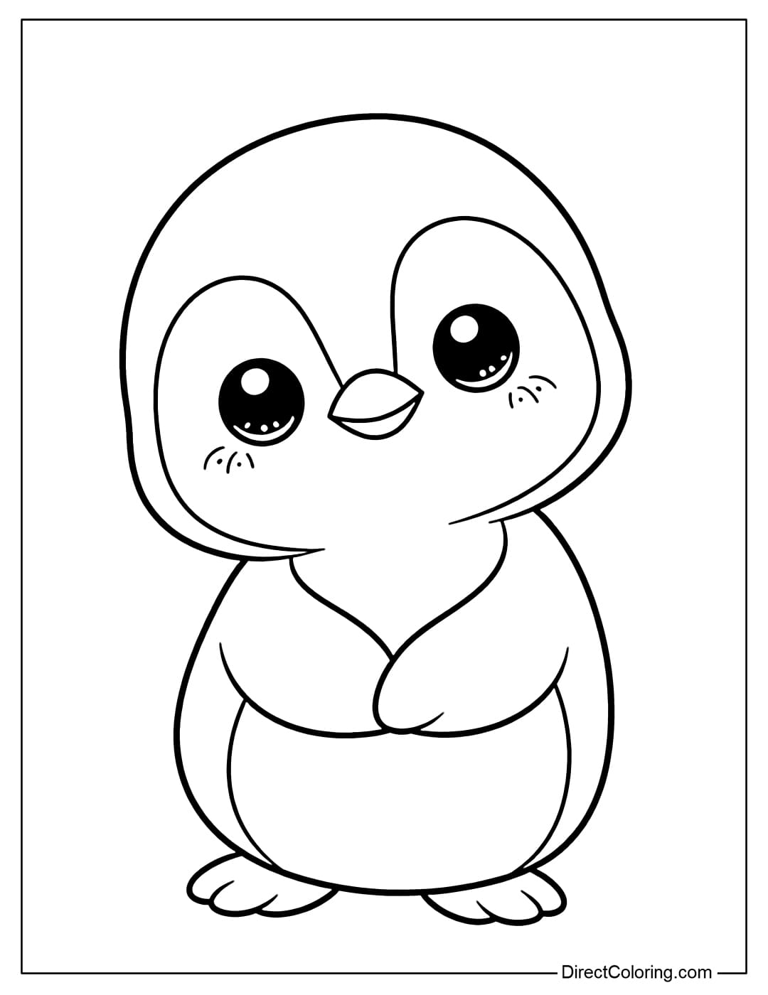 Direct Coloring - Free Penguin Coloring Pages... | Facebook
