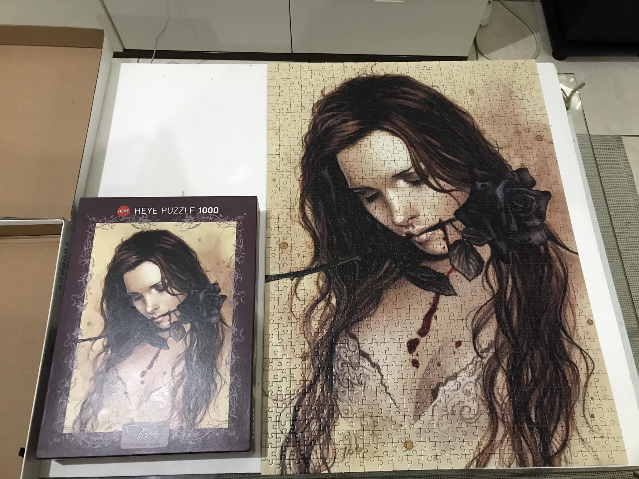 Ophelia 1000 Piece Jigsaw Puzzle – Gothic Art By Victoria Frances, Dark Fantasy, Includes Poster