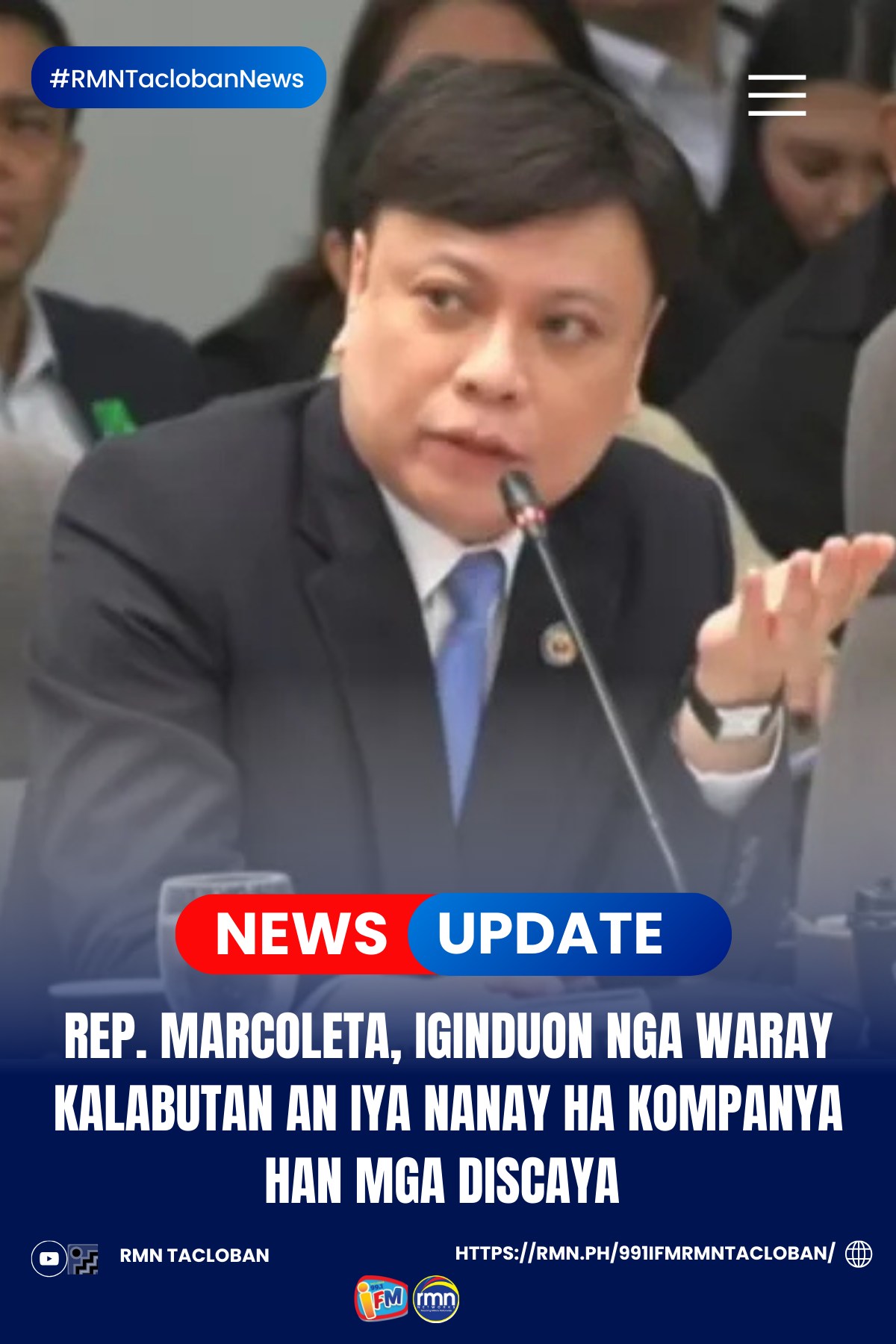 RMN Tacloban - #RMNTaclobanNews: REP. MARCOLETA, IGINDUON... | Facebook