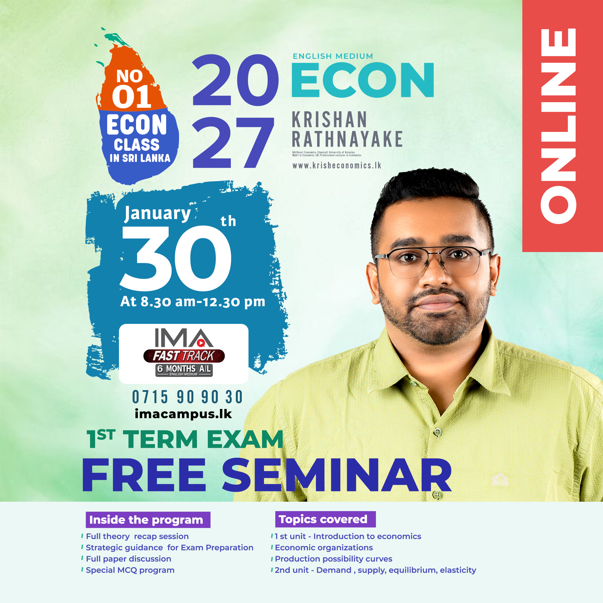 Krishan Rathnayake Economics - English Medium | Malabe