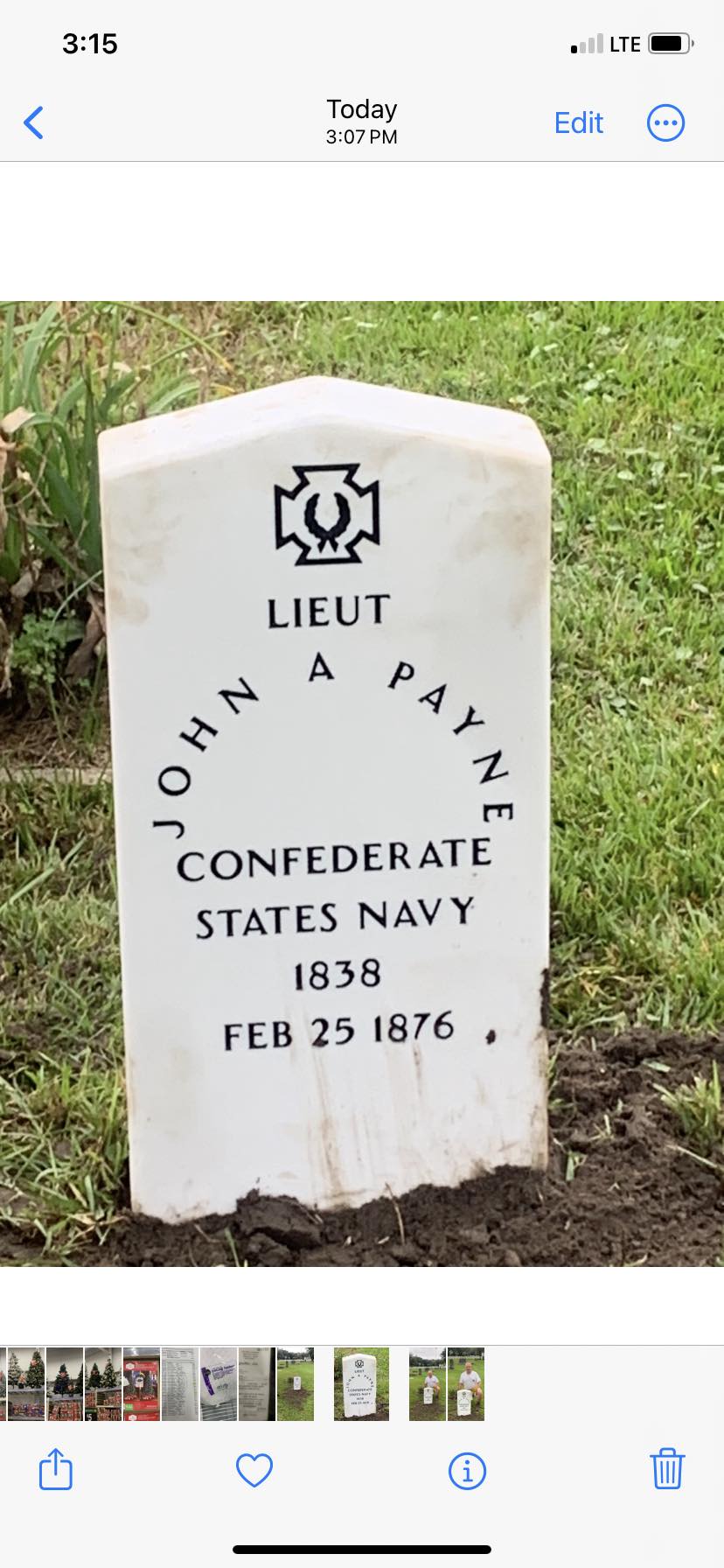 The Semmes camp marked the grave of the previously unmarked 1st ...