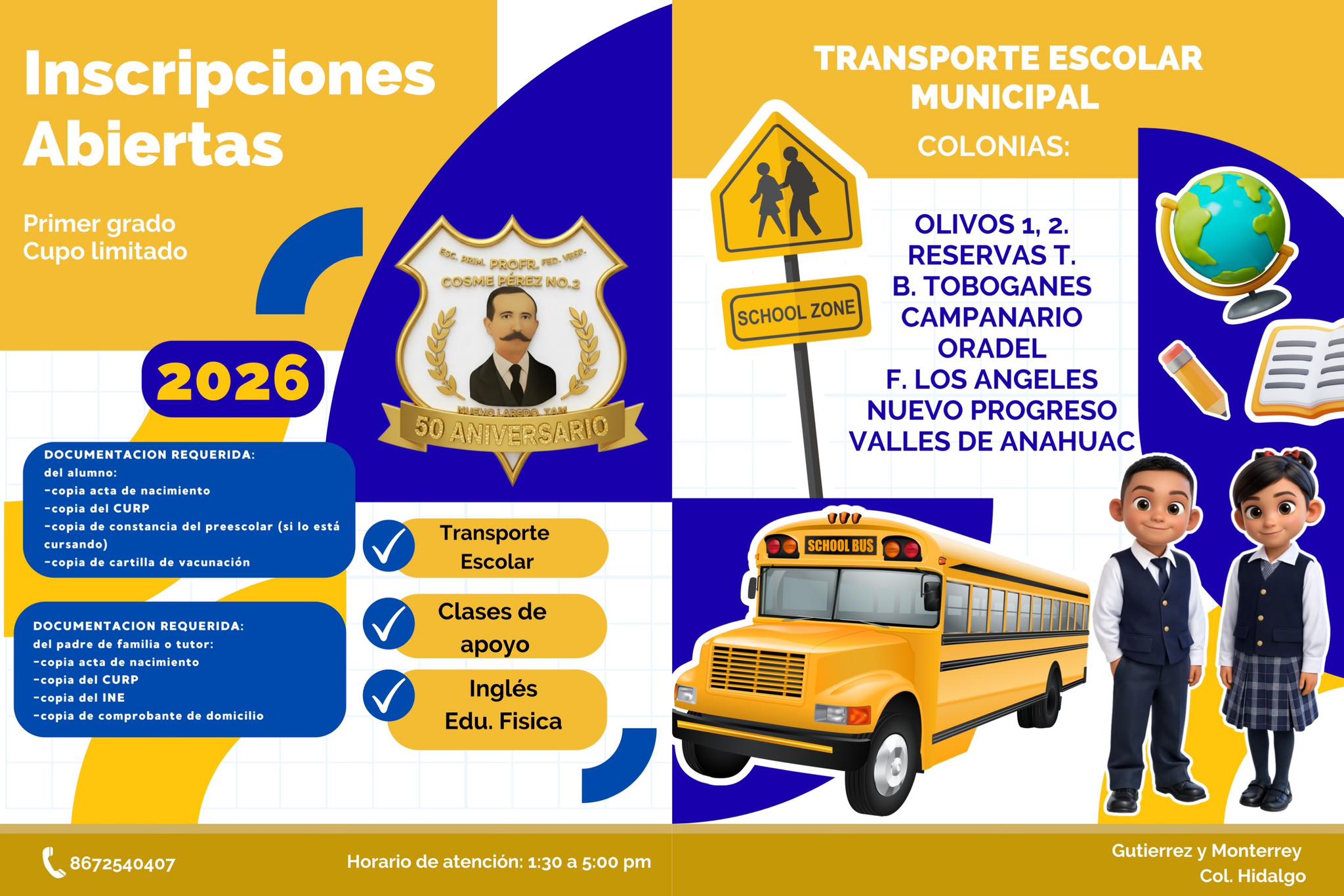 Esc - INSCRIPCIONES ABIERTAS A PRIMER GRADO CICLO ESCOLAR 2026-2027 EL ...