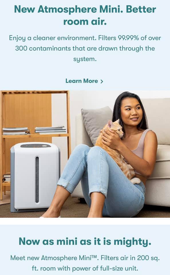 Let the #Atmosphere Mini refresh the room with a 3-in-1 filtration