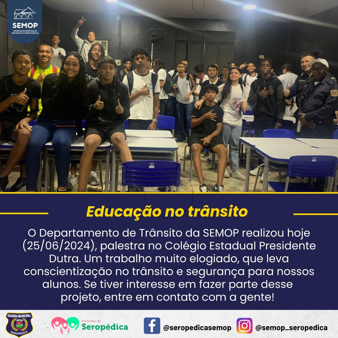 Secretaria Municipal de Segurança e Ordem Pública - SEMOP | Seropédica RJ