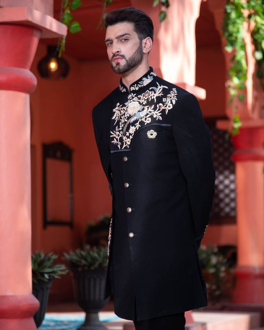 Patidar - The magic of black meets the artistry of resham embroidery on ...