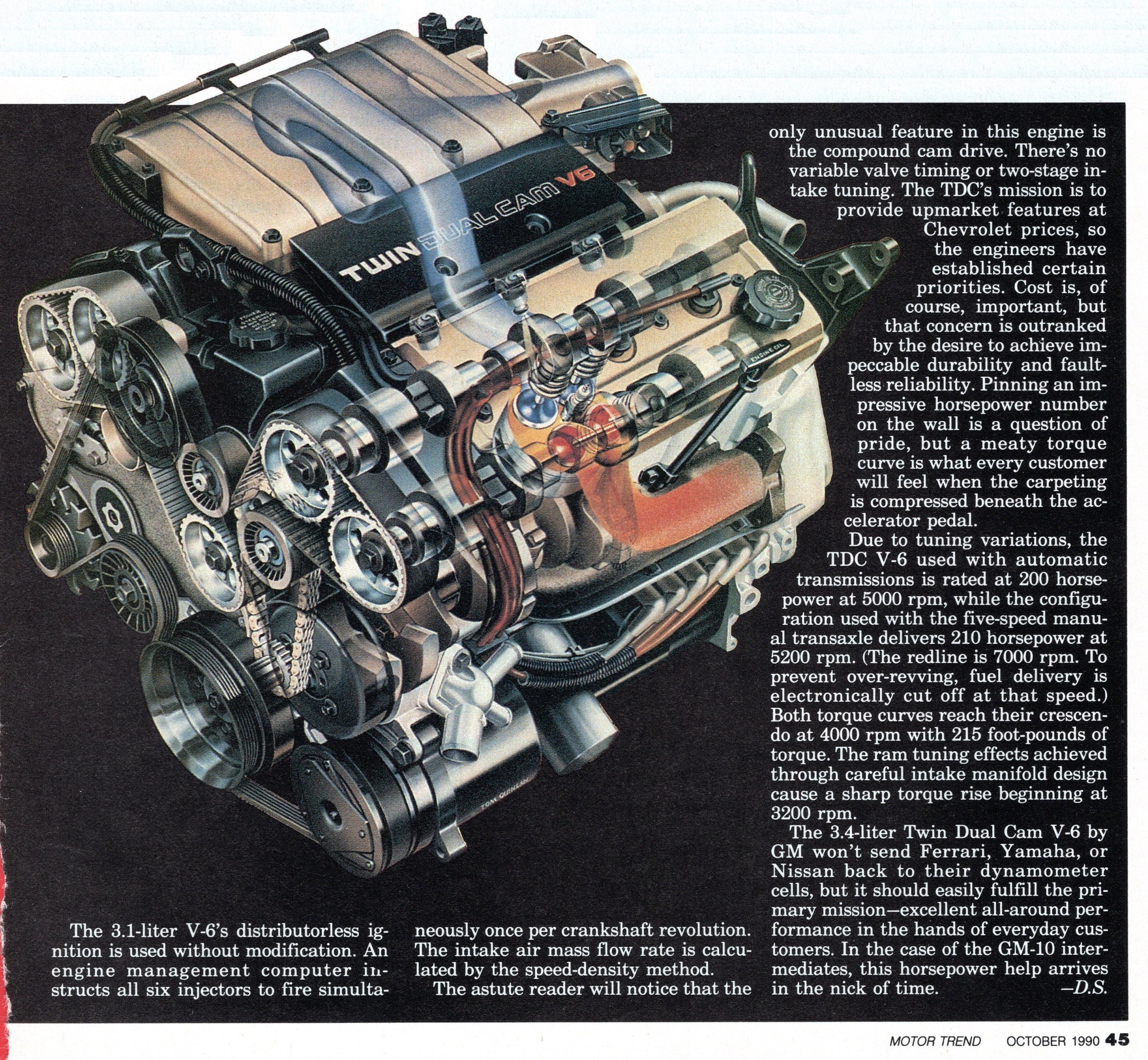 1991 Grand Prix GTP twin dual cam V6 engine