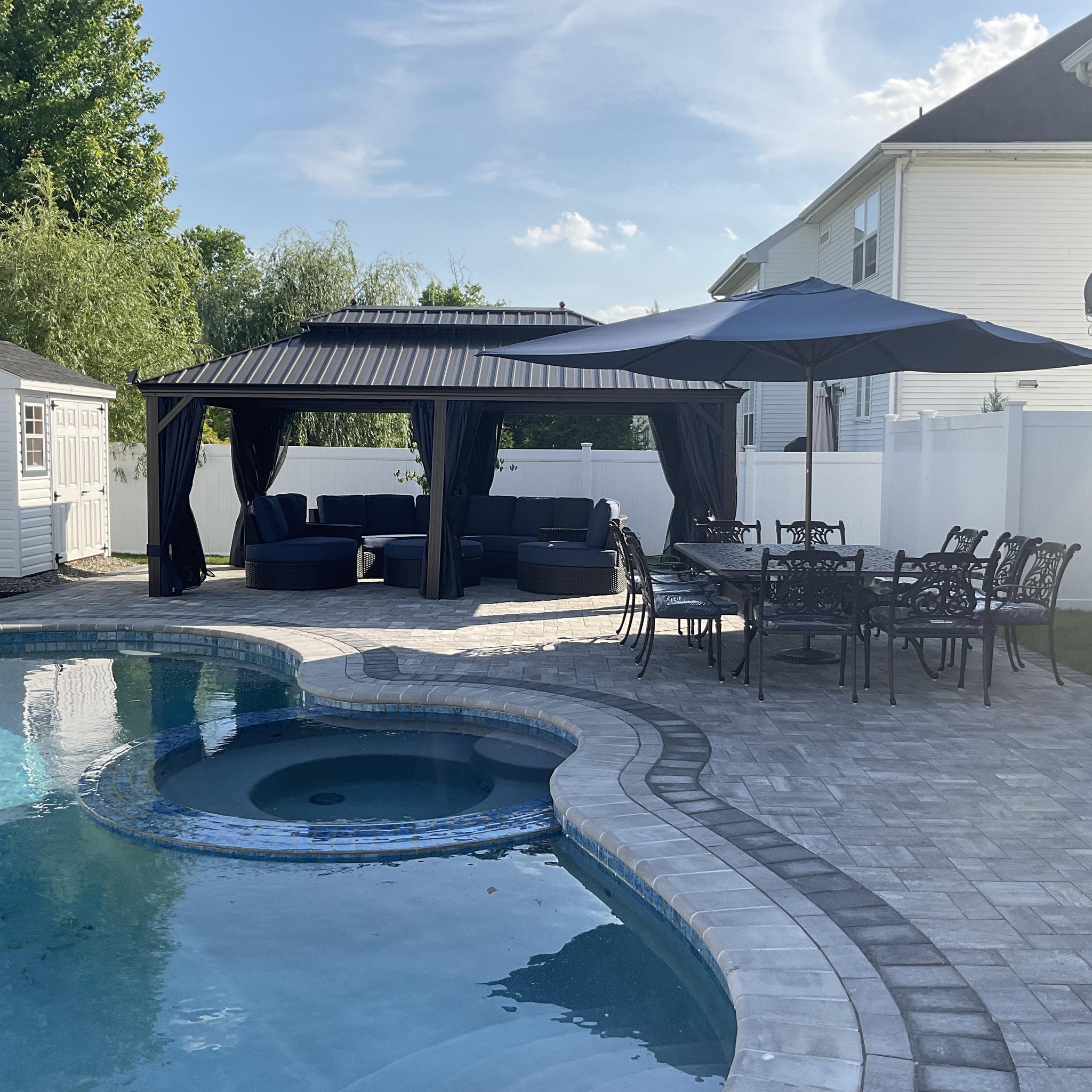 Curved paver steps in Bordentown, NJ and a new front entry in Somerdale ...