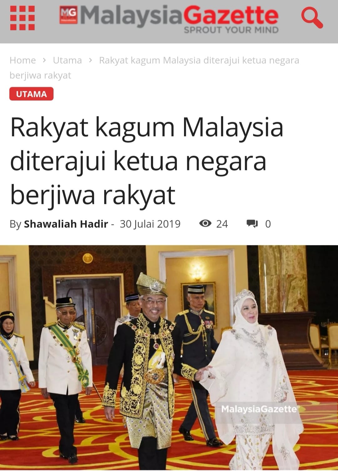 Oh Negaraku Rakyat Kagum Malaysia Diterajui Ketua Negara Facebook