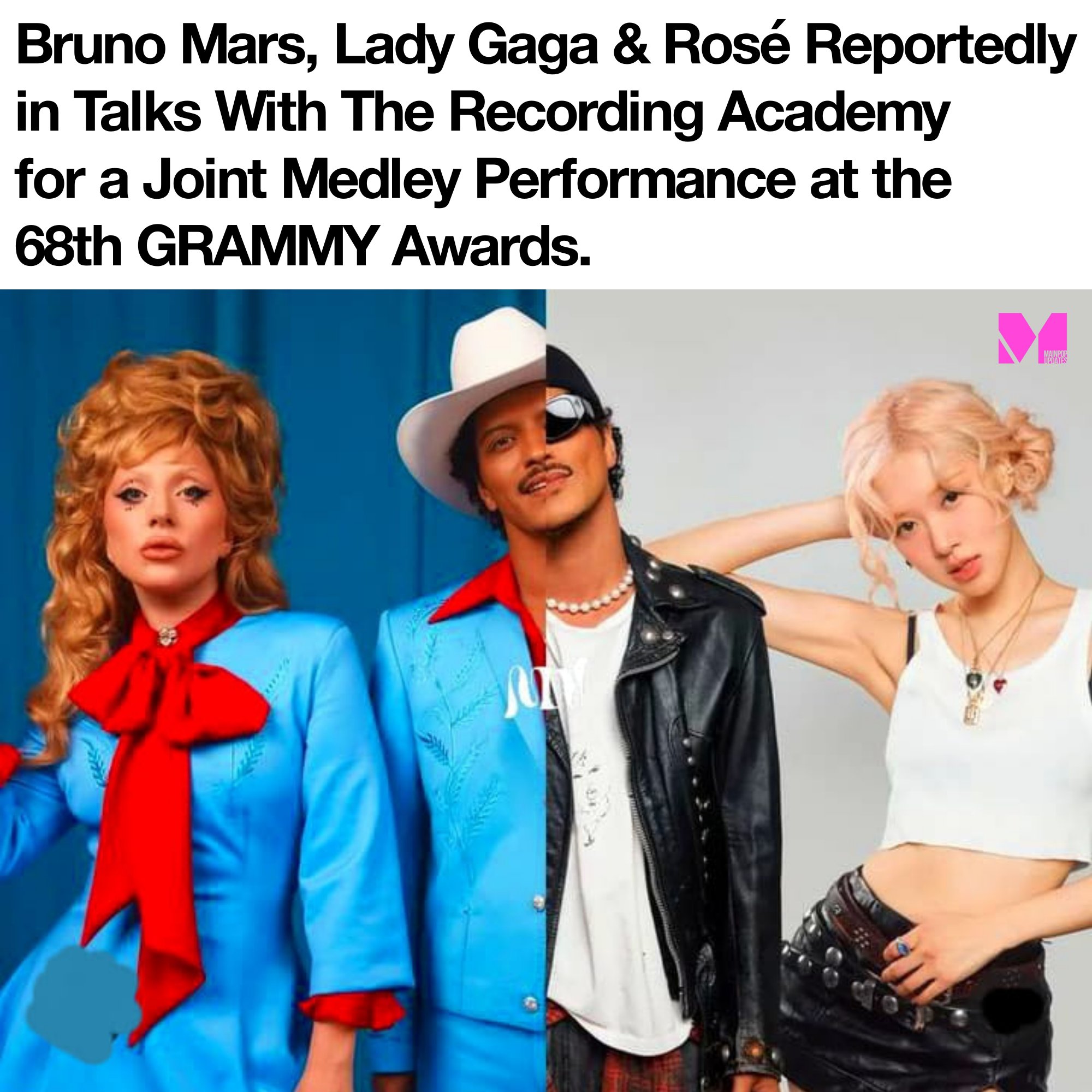 Bruno Mars, Lady Gaga & Rosé Reportedly in Talks With The