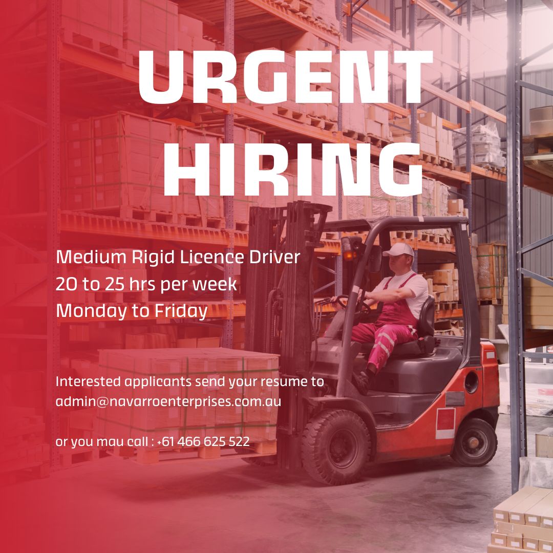 Navarro - 🚨 URGENT HIRING: Medium Rigid License Driver 🚨 Are you a ...