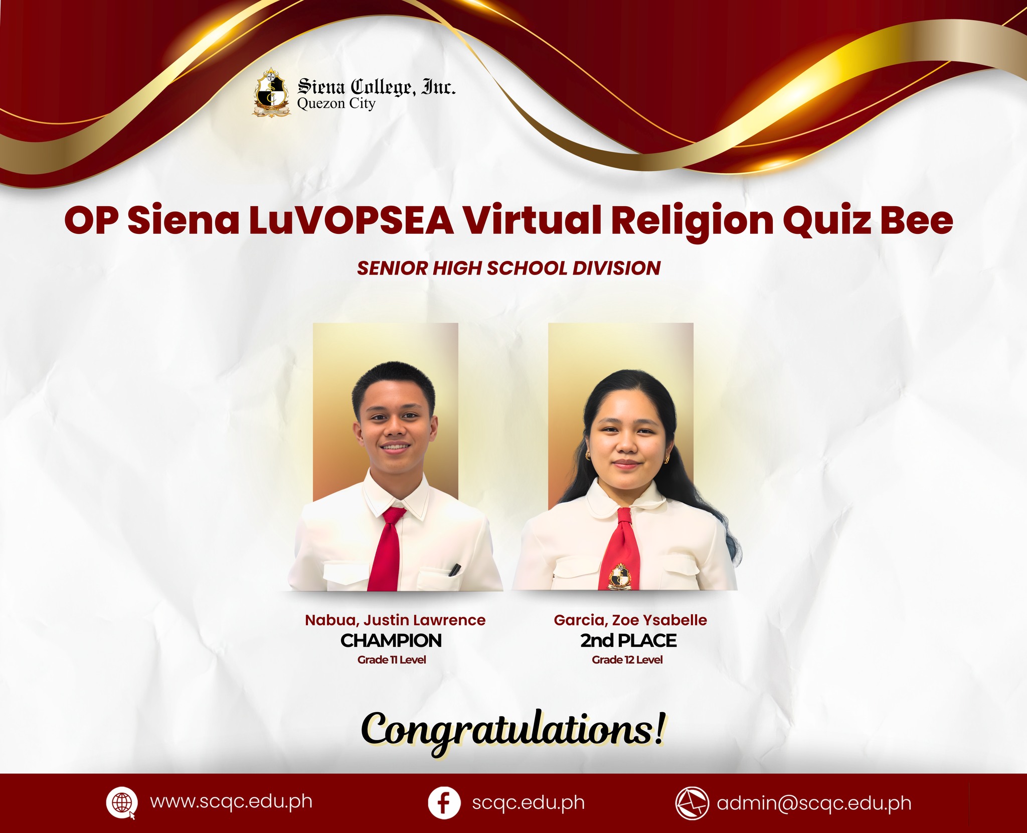Siena College, Inc.... - Siena College, Inc. Quezon City