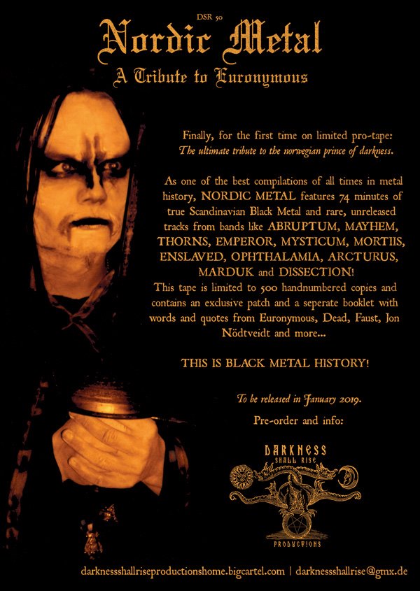 In memoriam of Øystein “Euronymous” Aarseth (1968-1993) 28 years