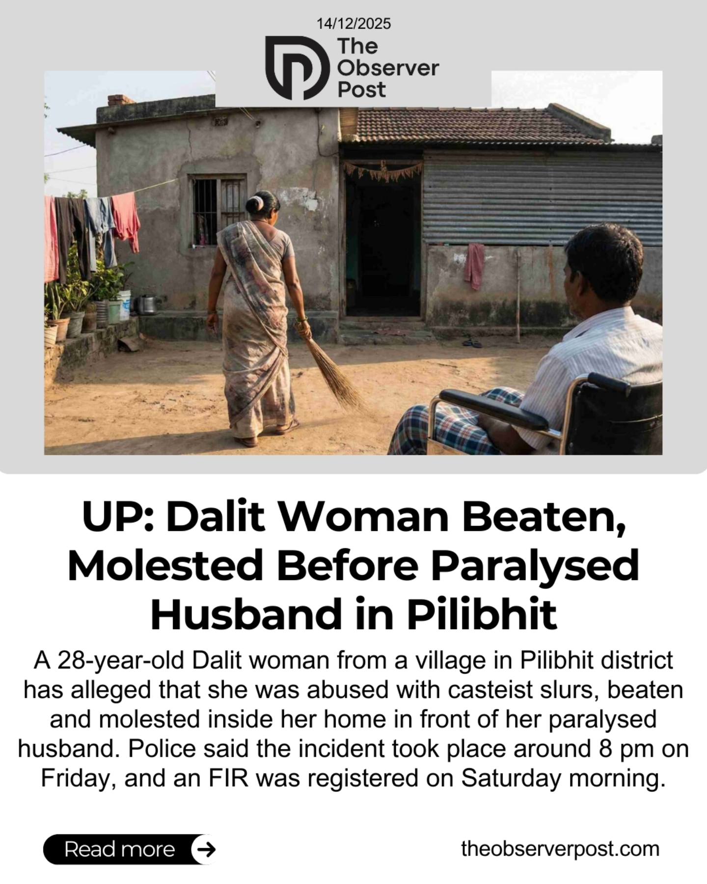 The Observer - A 28-year-old Dalit woman from a village in Pilibhit ...