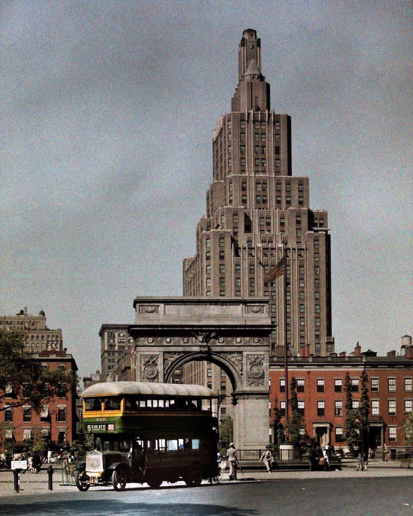 The Washington Square Arch in Greenwich Village