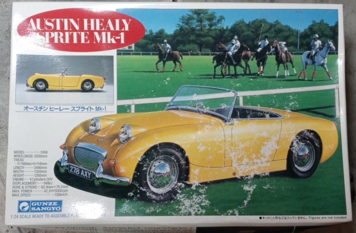 Building Gunze Sangyo's 1/24th scale Austin Healey Bugeye Sprite