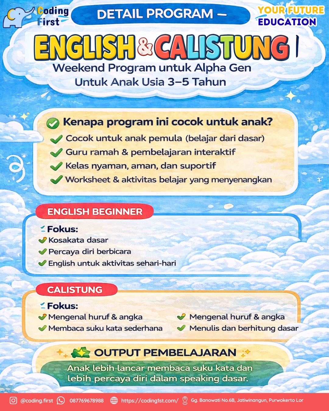 Weekend Program untuk Alpha Gen... - Coding First Indonesia | Facebook
