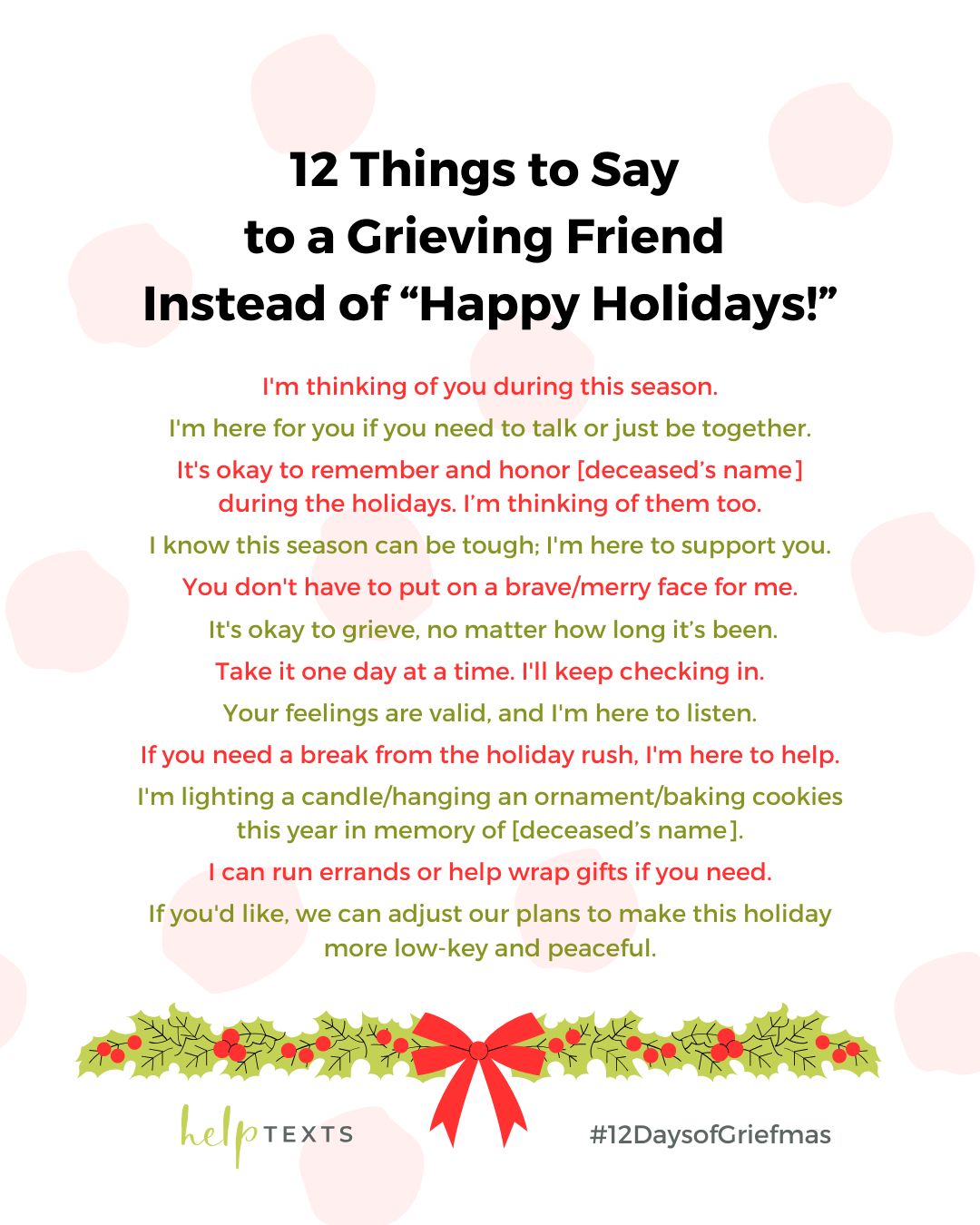 Help Texts - Merry #Griefmas from all of us at Help Texts.... | Facebook