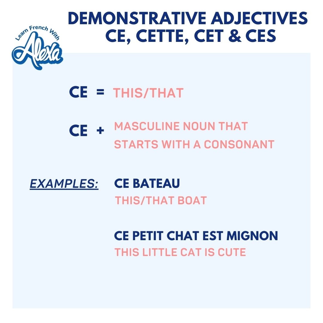 🤔 Confused About 'Ce' 'Cette'... - Learn French With Alexa | Facebook