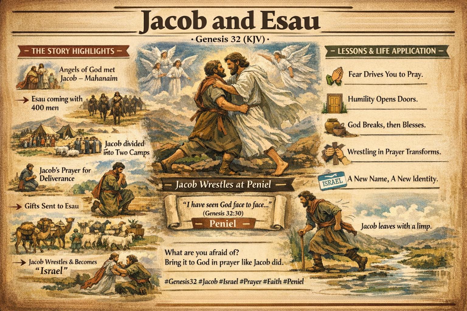 Zoey - 📖JACOB AND ESAU — GENESIS 32 (KJV)🤍 Jacob continued his journey ...