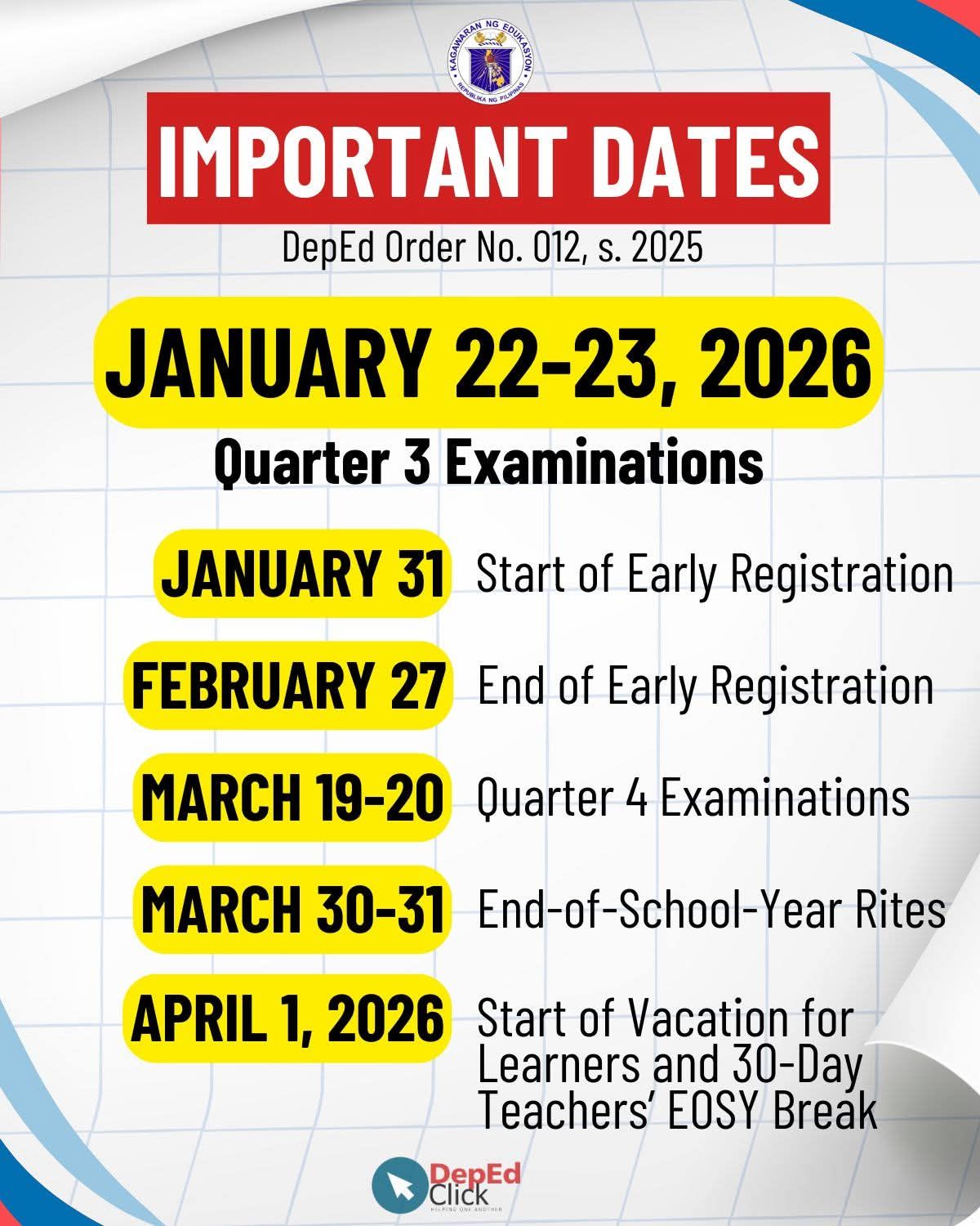 DepEd Matatag Modules Sharing Hub K-12 | 𝐈𝐌𝐏𝐎𝐑𝐓𝐀𝐍𝐓 𝐃𝐀𝐓𝐄𝐒 | 𝐒𝐘 𝟐𝟎𝟐𝟓-𝟐𝟎𝟐𝟔 ...