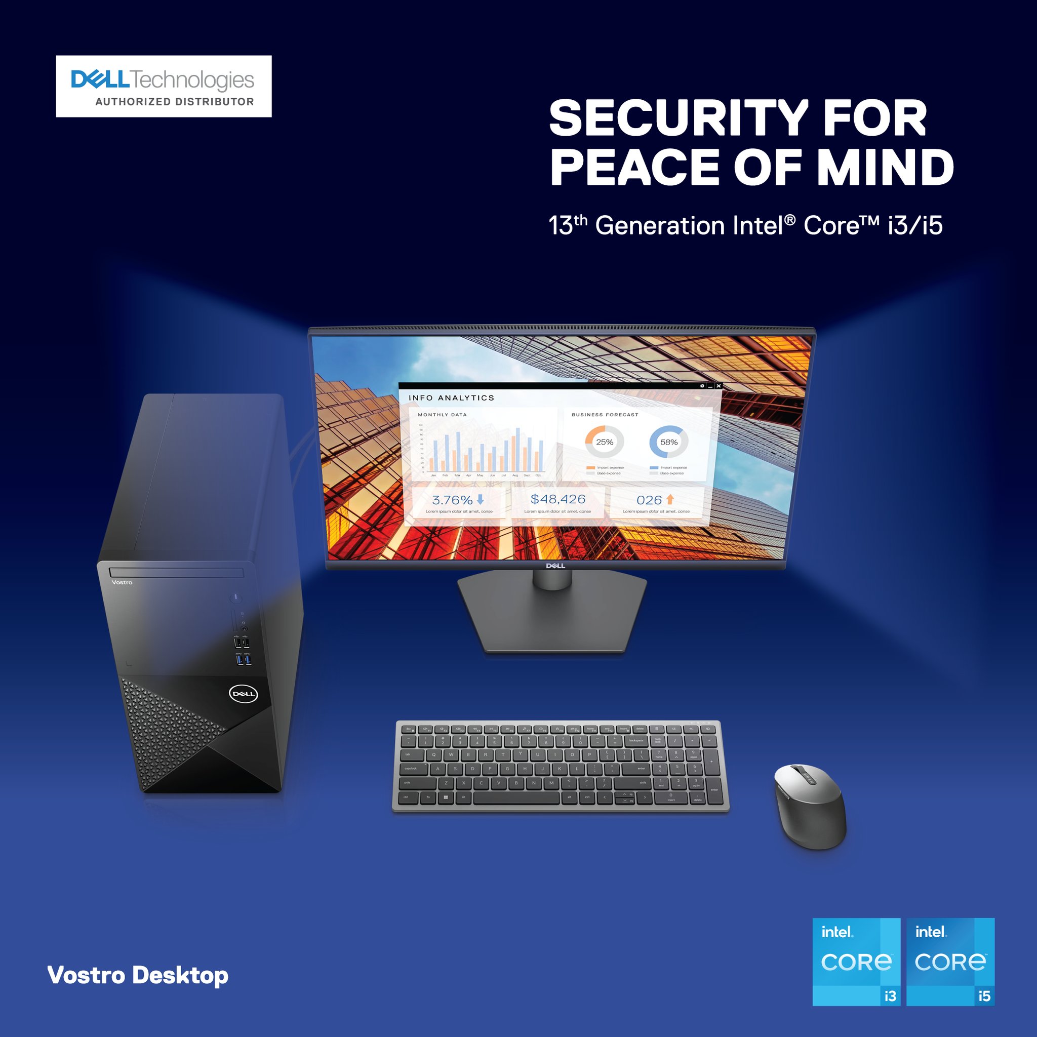 Find Dell Vostro 3020 MT Core i3 13th Gen 8GB Ram 512GB SSD 