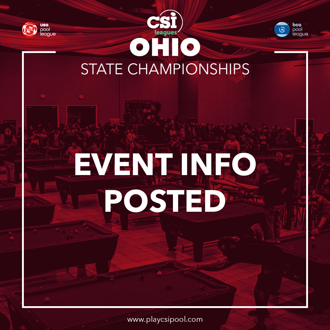 BCA Pool League - 📣 All event info for the 2024 CSI...