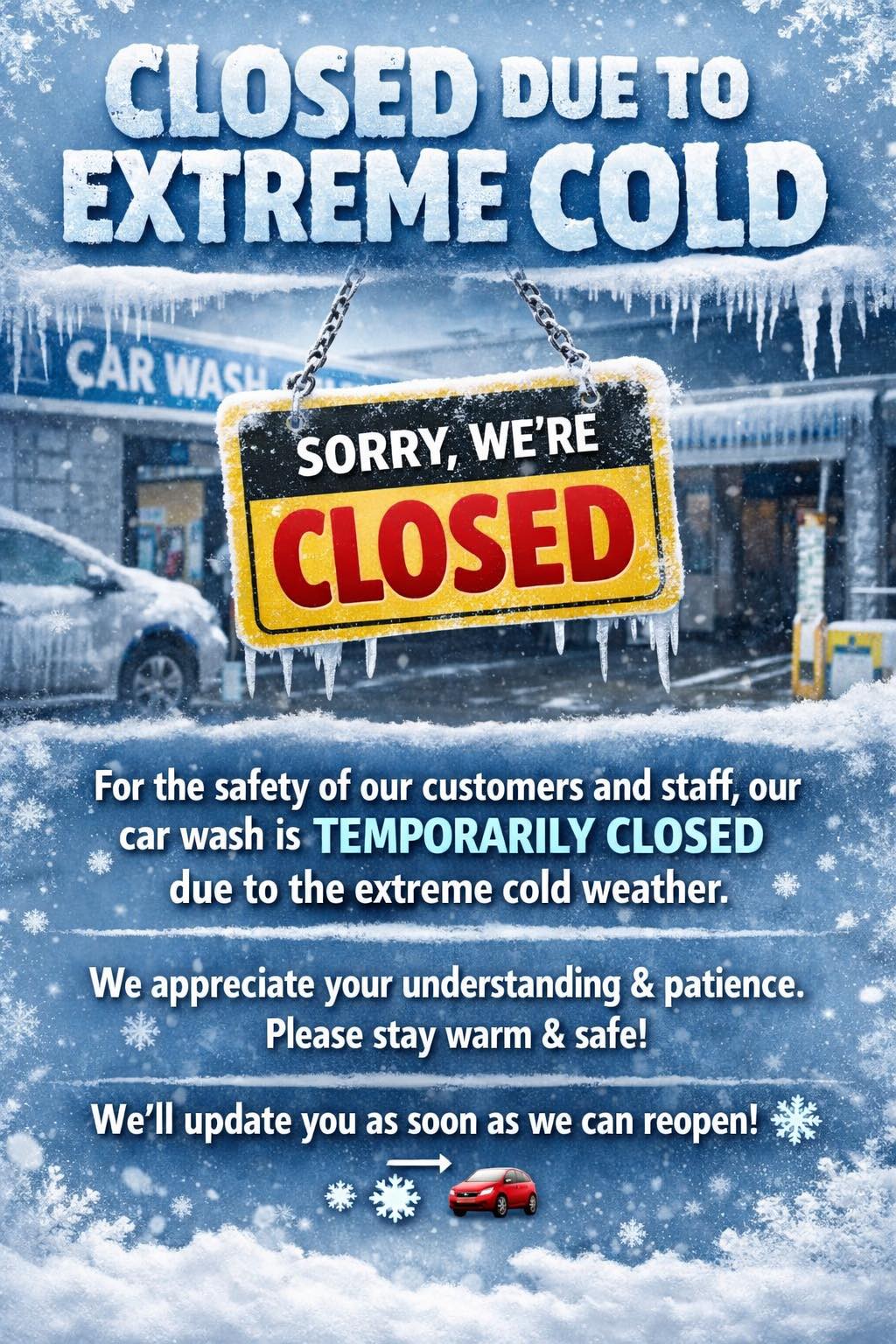 Aqua - ️ Temporary Closure Due to Extreme Cold ️ Due to the extreme ...