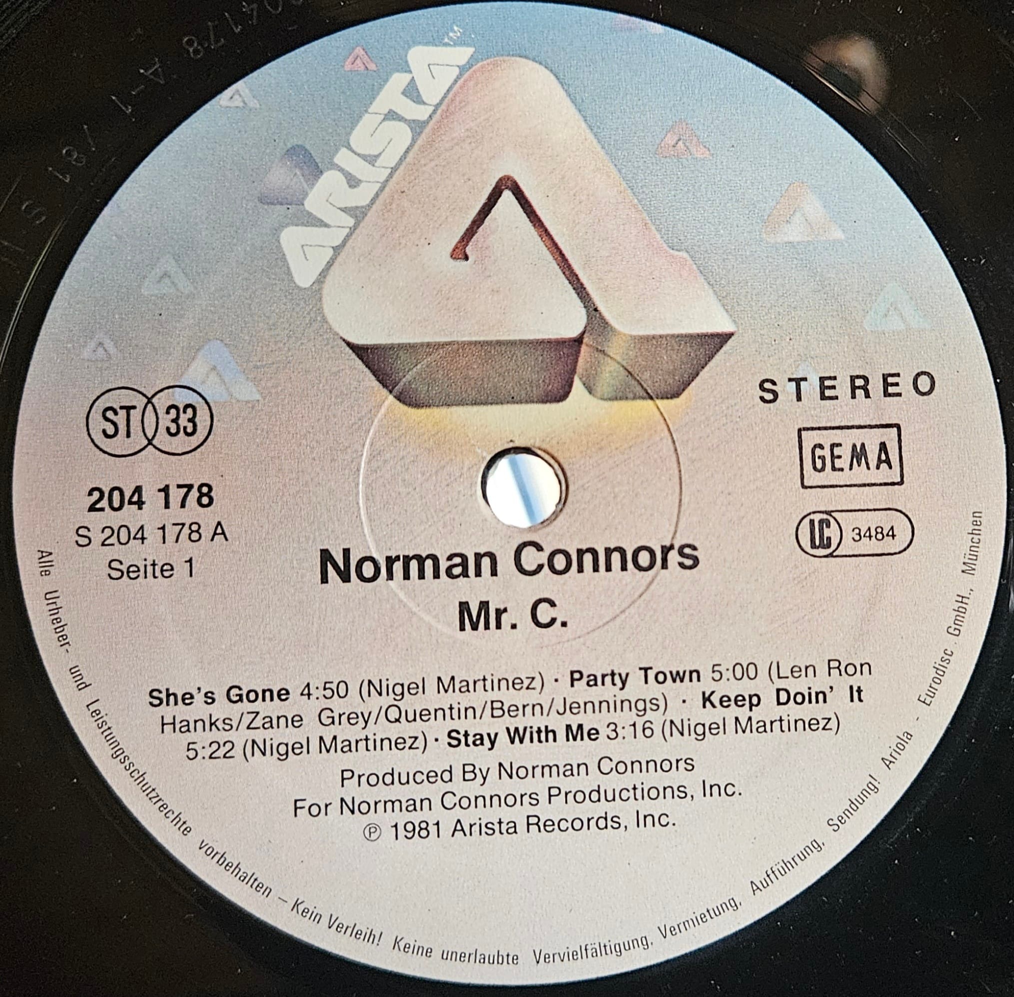 Norman Connors 'Mr. C' 1981 album