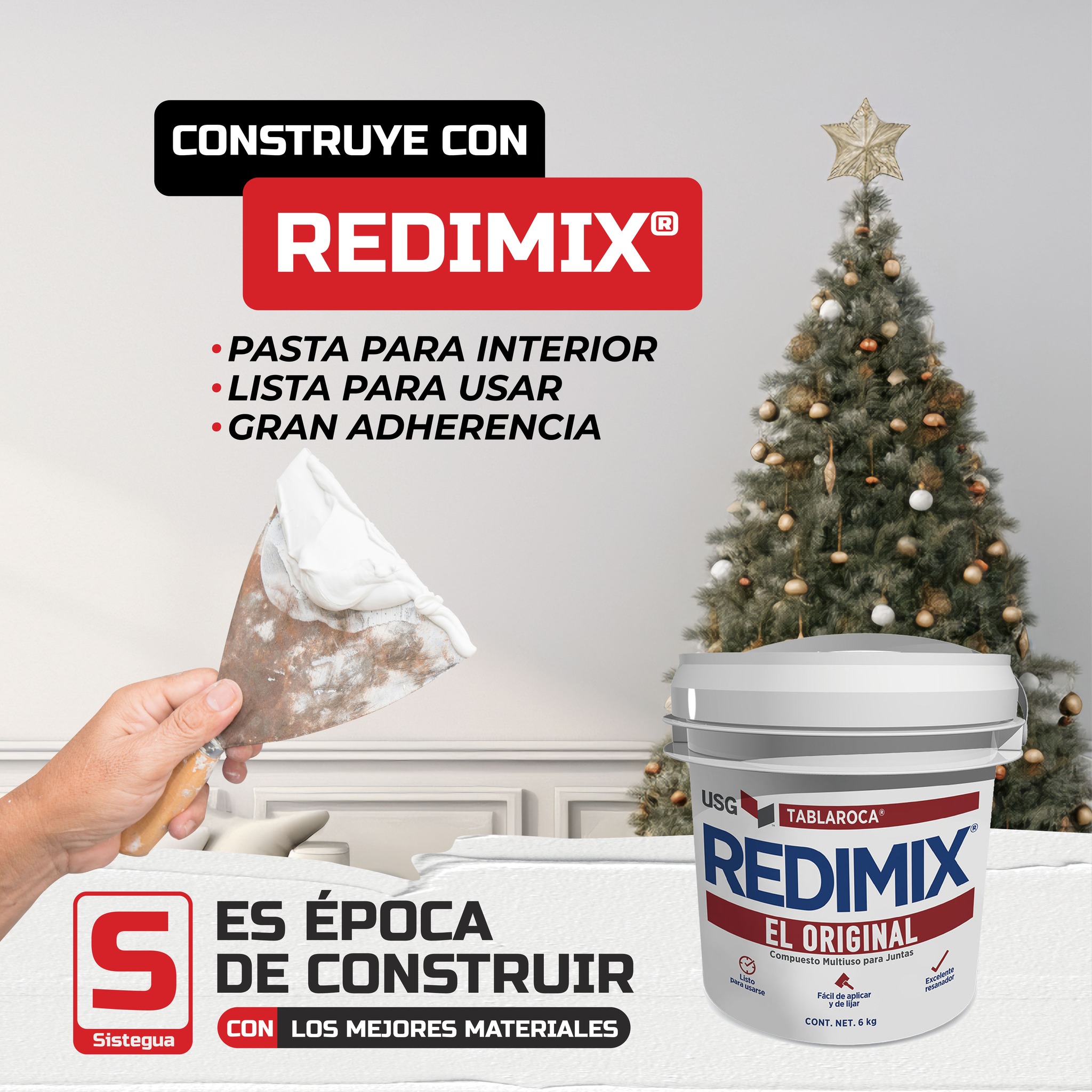 Sistegua - 🎄 En esta época de construir, elige Redimix®, la pasta lista ...