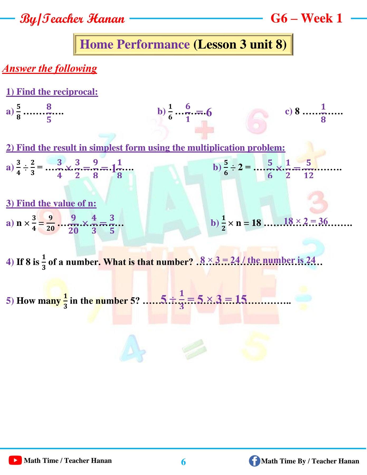 #Math. #Grade6... - Math. Step_By_step. Mai Mostafa | Facebook