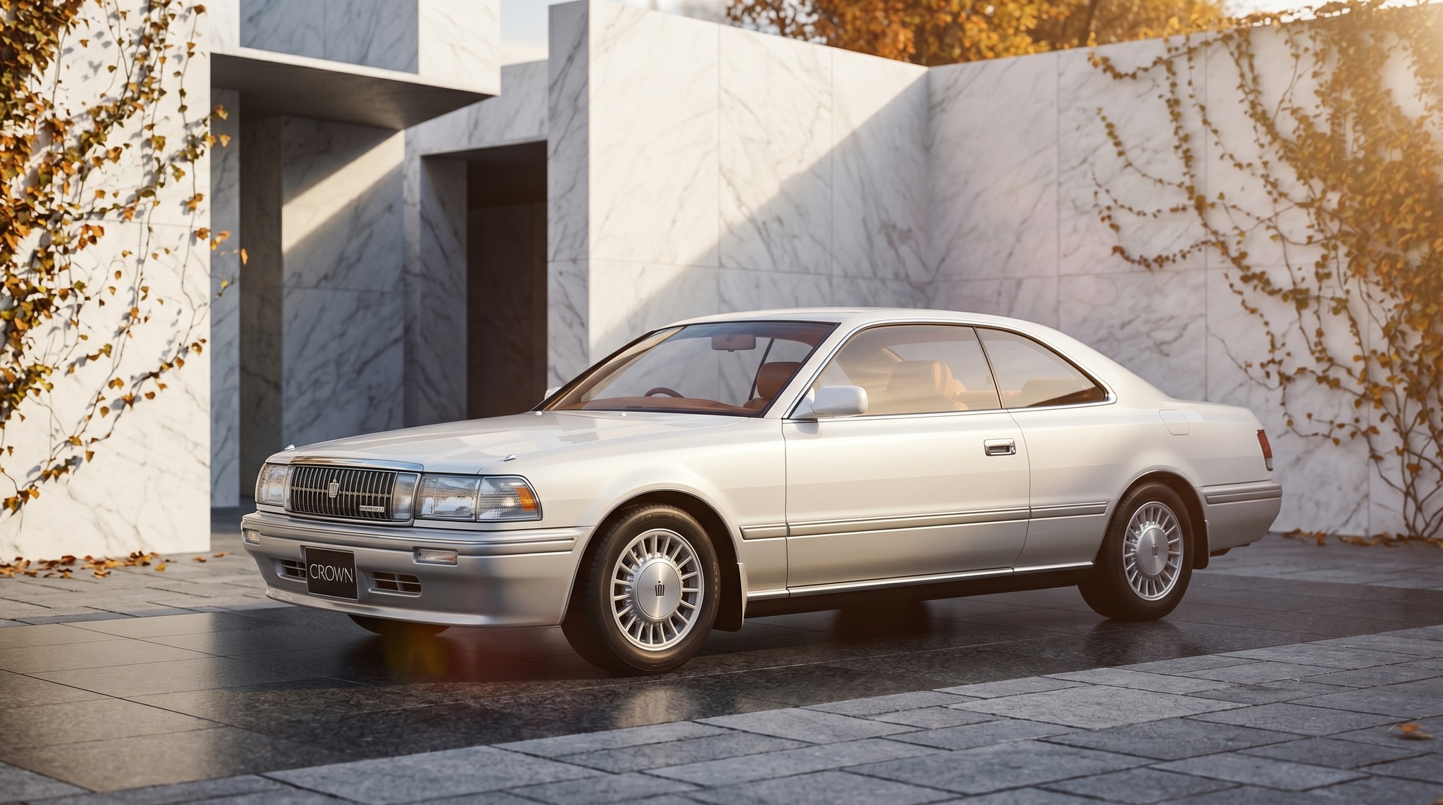 The **1978 Toyota Crown Super Saloon** exudes classic Japanese
