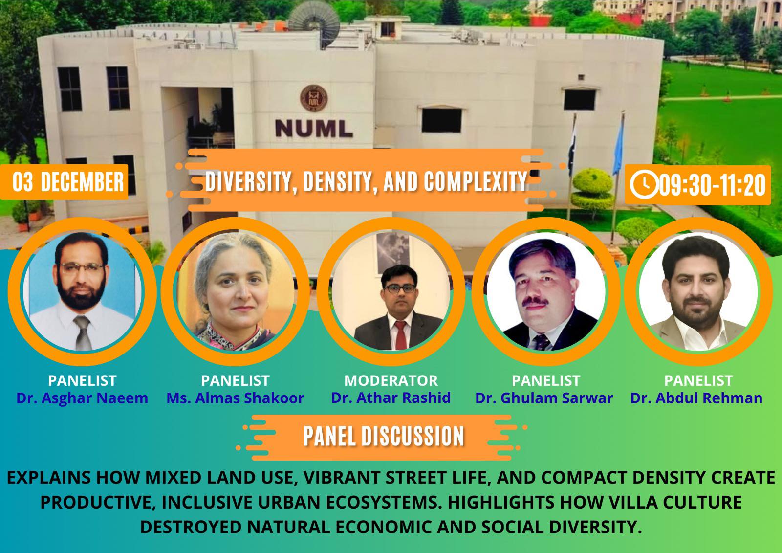 NUML - Diversity, Density, and Complexity – 03 December |... | Facebook