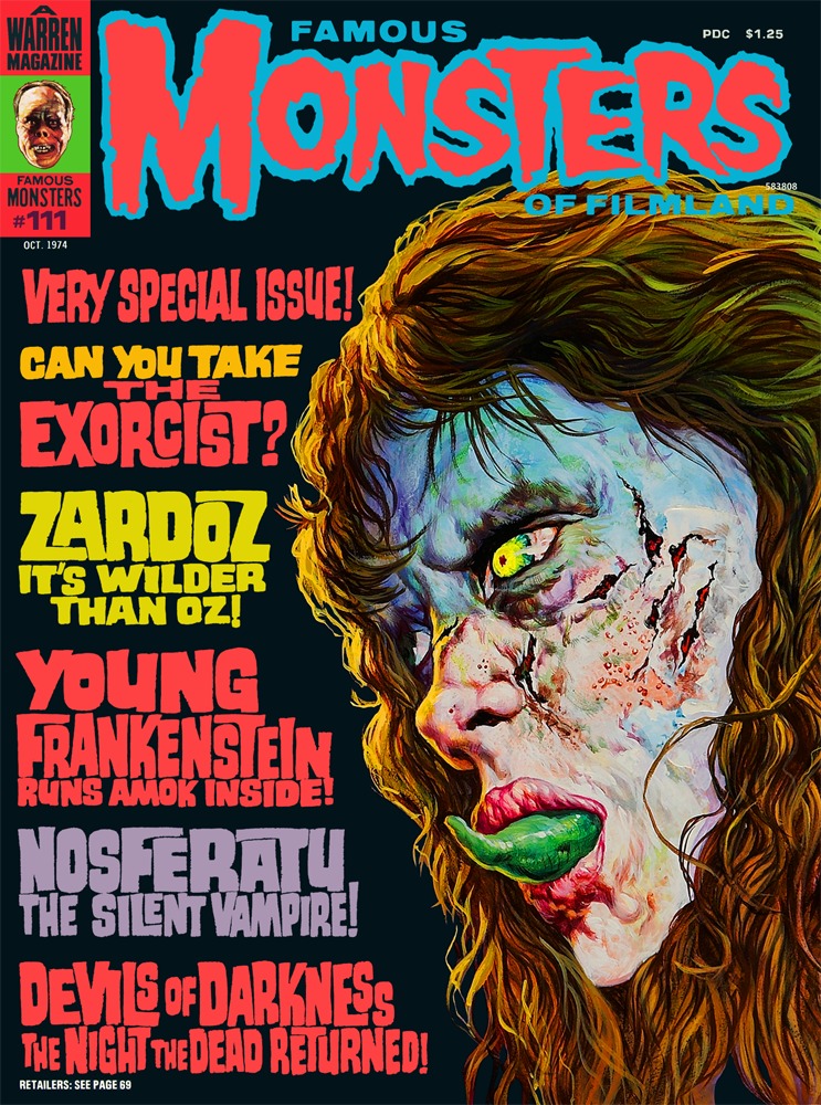 Classic monster magazine with Basil Gogos cover art