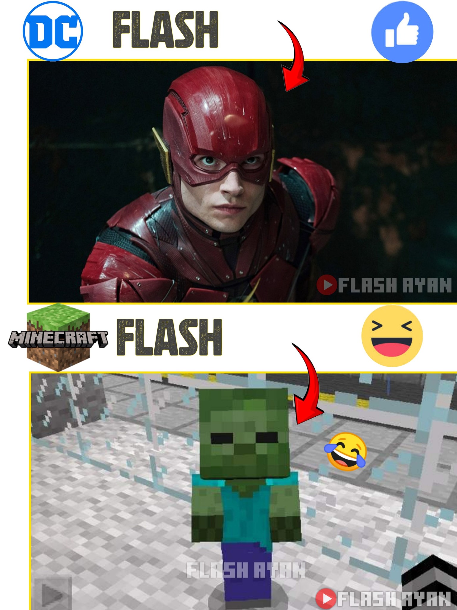 MINECRAFT Memes | DC Flash VS Minecraft Flash 😂🤣 Only a true Survival ...