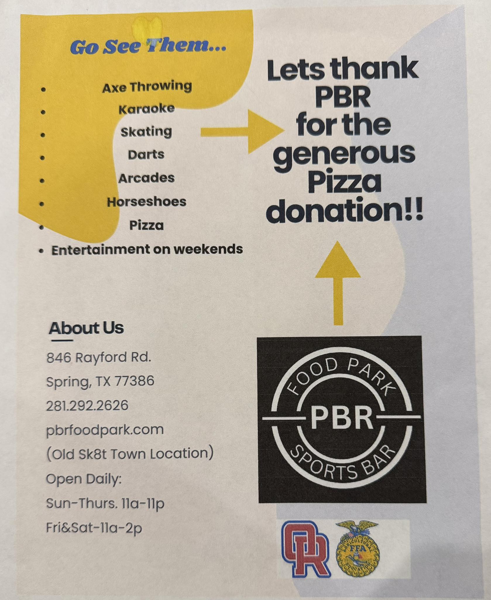 Oak Ridge FFA Booster Club | Oak Ridge North TX