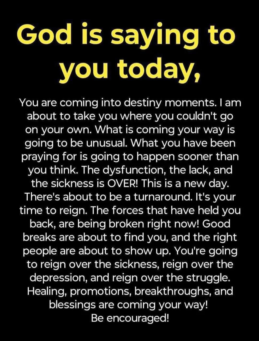 God is saying to you today, | Facebook