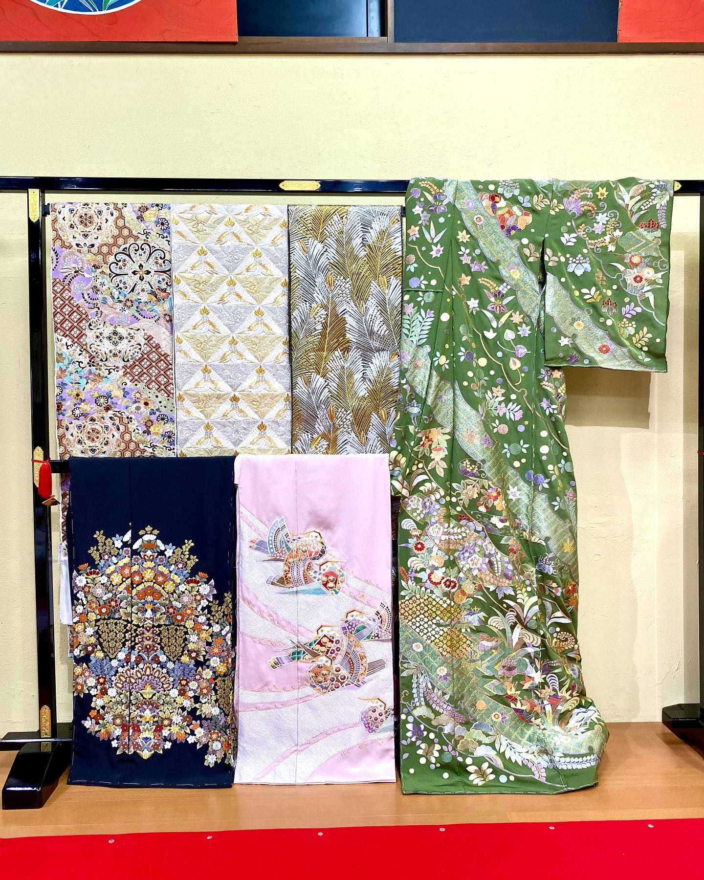 403my74◇極上の逸品！十七代 京屋林蔵 総手刺繍 高級袋帯◇美品 