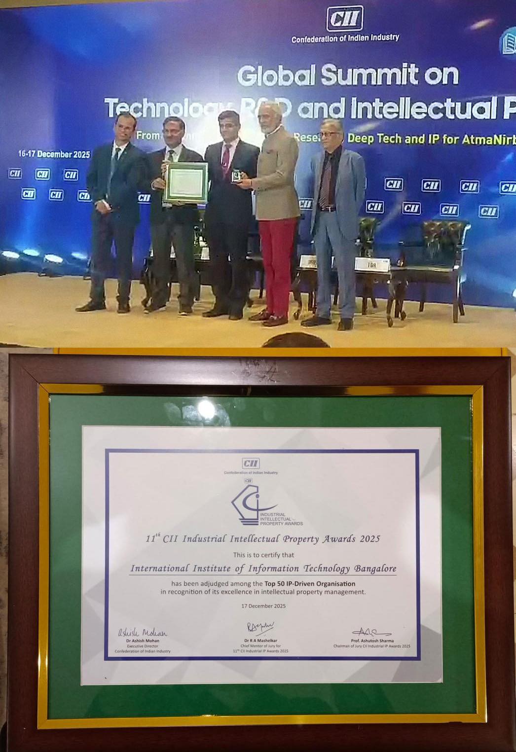 IIIT-Bangalore - IIIT-Bangalore received the “Top 50 IP Driven ...