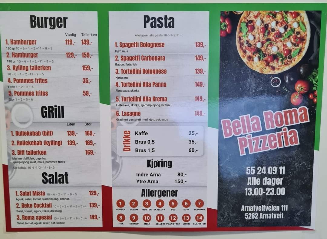 Bella Roma Pizza | Bergen