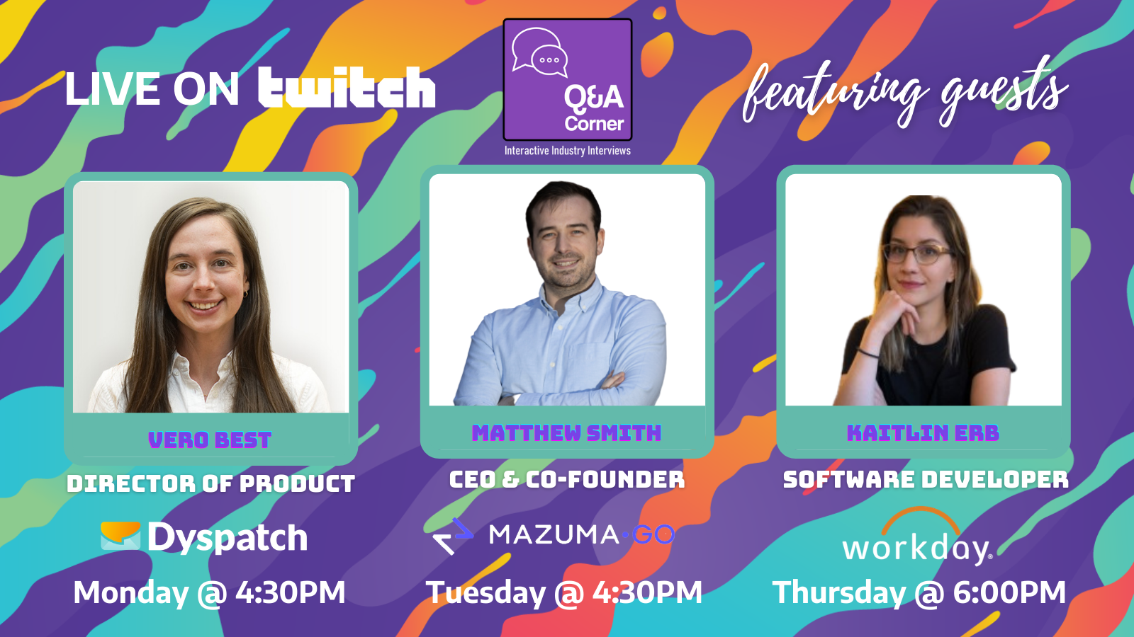High Tech U - What an amazing lineup of Q&A Corner #twitch... | Facebook