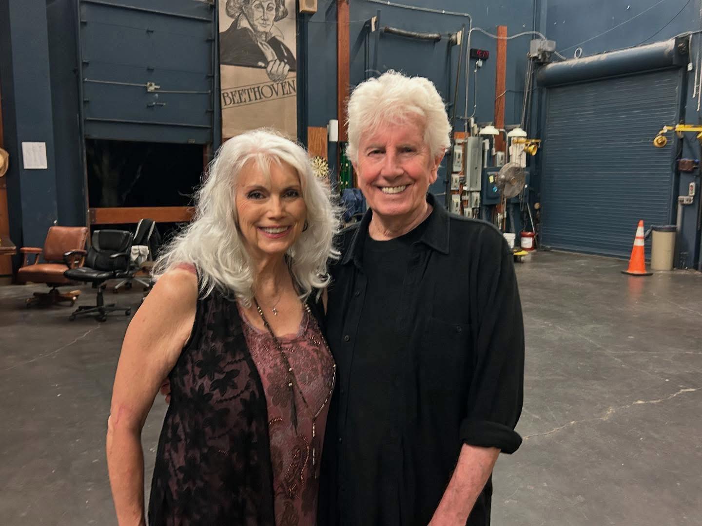 Woodstock - Graham Nash and Emmylou Harris after completing two shows ...