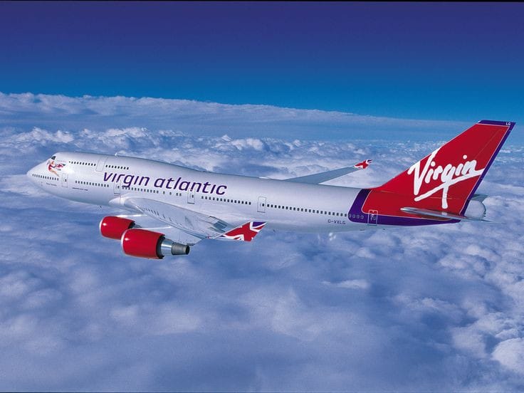 Virgin Atlantic Boeing 747-400 inflight, early 2000's Photo