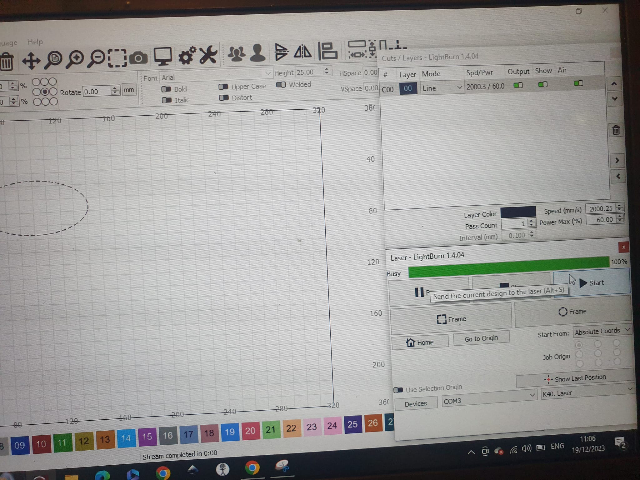 How to reset x-y values to zero in GRBL code configuration for K40