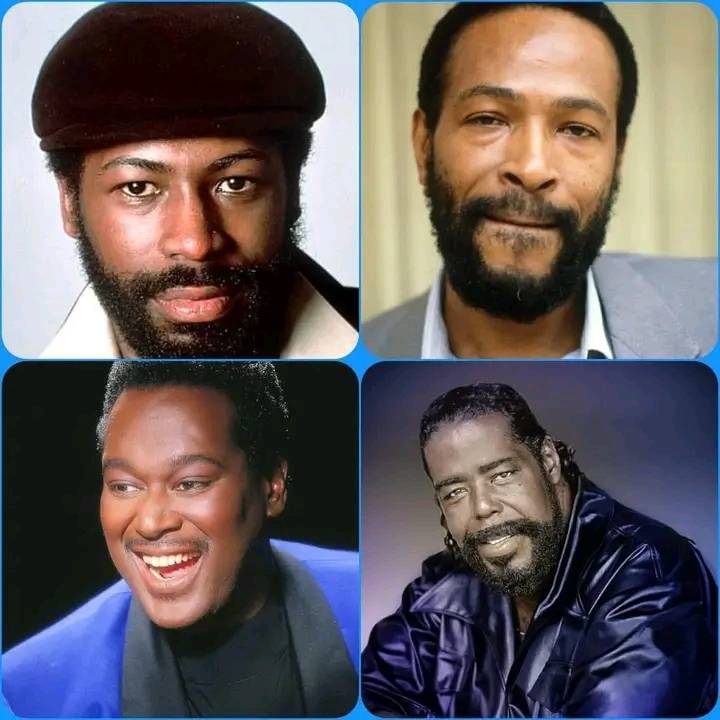 Teddy Pendergrass 59, Marvin Gaye 44, Luther Vandross 54, and